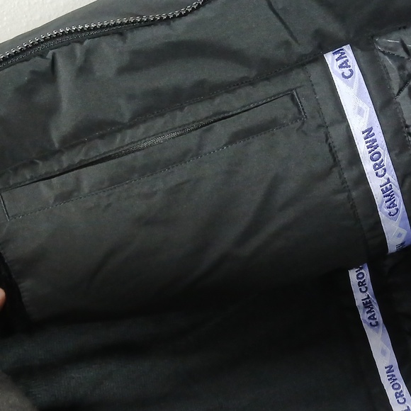 Camel crown Black winter ski coat Size Large - Picture 6 of 9